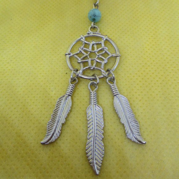 Dream Catcher Keyring Dreamcatcher Feather Turquoise Bead Keyring Dreamcatcher - Picture 4 of 11